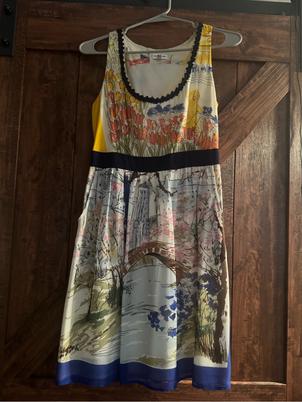 Anthropologie We ❤️ Vera Central Park Scenic Floral Sleeveless Mini Dress